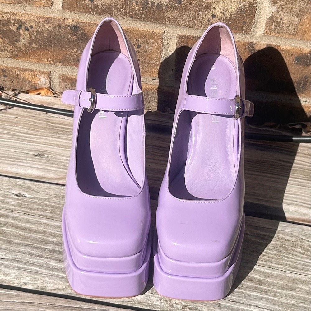 Jeffrey Campbell Chillin Platform Mary Jane 6 Lavender Lilac Bratz Retro Y2K - Picture 7 of 11